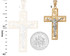Two-Tone Yellow Gold Filigree Crucifix Cross DC Pendant Necklace