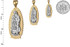 Two-Tone Yellow and White Gold Virgin Mary Pendant (S/M/L)
