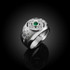 Mens White Gold Celtic Birthstone Ring