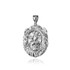 White Gold Lion Face DC Pendant Necklace