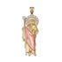 Tri-color Gold St. Jude CZ Pendant (S/M/L)