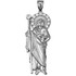 White Gold St. Jude CZ Pendant (S/M/L)