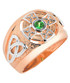Two-Tone Rose Gold Men's Celtic Birthstone Ring