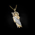 Two-Tone Yellow and White Gold St. Jude CZ Pendant Necklace