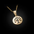 Gold Tree of Life Medallion Charm Necklace
