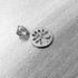 White Gold Tree of Life Medallion Charm Necklace
