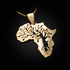 Yellow Gold Africa Tree of Life Pendant Necklace