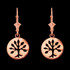 14K Rose Gold Tree of Life Leverback Earrings