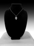 White Gold Christian Passion Diamond Cross Pendant Necklace