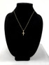 Yellow Gold Crucifix Cross Diamond Charm Necklace