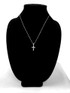 White Gold Crucifix Cross Diamond Charm Necklace