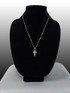 Yellow Gold Latin Cross Religious Pendant Necklace