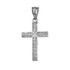 White Gold Latin Cross Religious Pendant Necklace