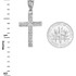 White Gold Latin Cross Religious Pendant Necklace