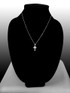 White Gold Filigree Cross Charm Necklace