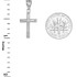 White Gold Inner Cross Charm Necklace