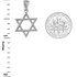 White Gold Star of David Charm Necklace