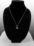 White Gold Star of David Charm Necklace
