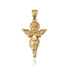 Polished Yellow Gold Angel Pendant Necklace