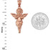 Polished Rose Gold Angel Pendant Necklace