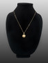 Yellow Gold Sun Face Celestial Pendant Necklace