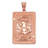 Rose Gold King of Spades Poker Card Hip Hop Pendant
