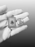 White Gold Ace of Spades Poker Card Hip Hop Pendant
