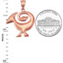Rose Gold African Adinkra Sankofa Pendant Necklace