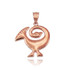 Rose Gold African Adinkra Sankofa Pendant Necklace