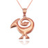 Rose Gold African Adinkra Sankofa Pendant Necklace