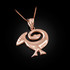 Rose Gold African Adinkra Sankofa Pendant Necklace