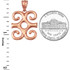 Rose Gold Adinkra Dwennimmen African Pendant Necklace