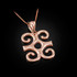 Rose Gold Adinkra Dwennimmen African Pendant Necklace