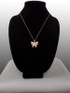 Gold Filigree Butterfly Midsize Pendant Necklace