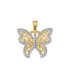 Gold Filigree Butterfly Midsize Pendant Necklace