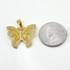 Gold Filigree Butterfly Midsize Pendant Necklace