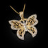 Gold Filigree Butterfly Midsize Pendant Necklace