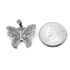 White Gold Filigree Butterfly Midsize Pendant Necklace