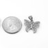 White Gold Filigree Butterfly Charm Necklace