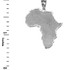 White Gold Africa Map Pendant Necklace