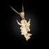Yellow Gold Resurrection of Jesus Christ Pendant Necklace