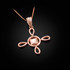 Rose Gold Adinkra SunSum African Pendant Necklace