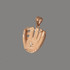 Satin DC Rose Gold Baseball Glove Pendant Necklace