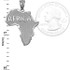 Africa Map White Gold Pendant Necklace