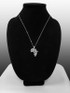 White Gold Africa Map Flower of Life Pendant Necklace