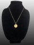 Yellow Gold Santa Muerte Medallion Pendant Necklace