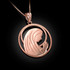 Rose Gold Virgin Mary Silhouette Pendant Necklace