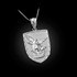 White Gold St. Michael Shield Pendant Necklace