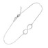 14K Dainty White Gold Infinity Bracelet