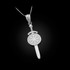 White Gold Viking Sword Pendant Necklace